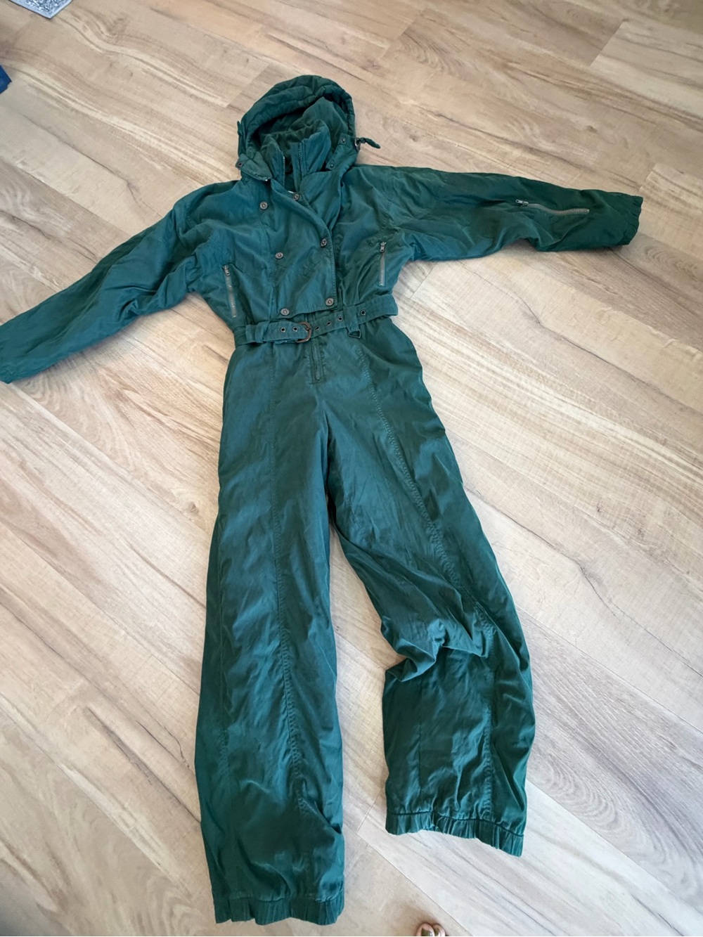 Vintage Precision Mountaineering One Piece Ski Suit Emerald Green M